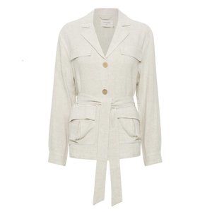 CREAM Valentina Linen Blend Blazer Jacket EU 38 US 6 | Scandi Chic